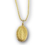 Collana con madonna,oro giallo