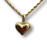 Collana americana con cuore bombato