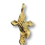 Ciondolo Croce con mani Padre Pio