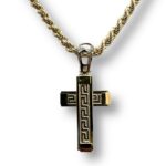 Collana Fune con Croce bicolore Versace