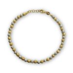Bracciale a Sfera, bicolore, diamantato
