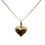 Collana 3+1 con cuore bombato lucido