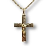 collana fune con croce doble face