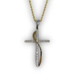 Collana con croce zirconata