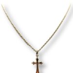 Collana fune con crocetta