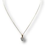 collana con cuore tempestata di zirconi