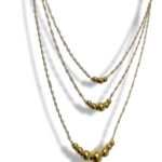 Collana a sfera a 3 fili in oro 18kt