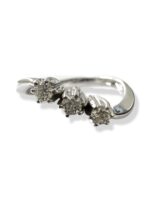 Anello Trilogy Contrariè , in oro bianco con Diamanti