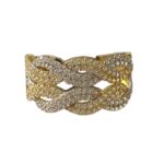Anello a intreccio bicolore in oro 18kt
