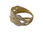 Anello a intreccio bicolore in oro 18kt - immagine 2