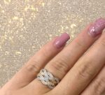 Anello a intreccio bicolore in oro 18kt - immagine 5