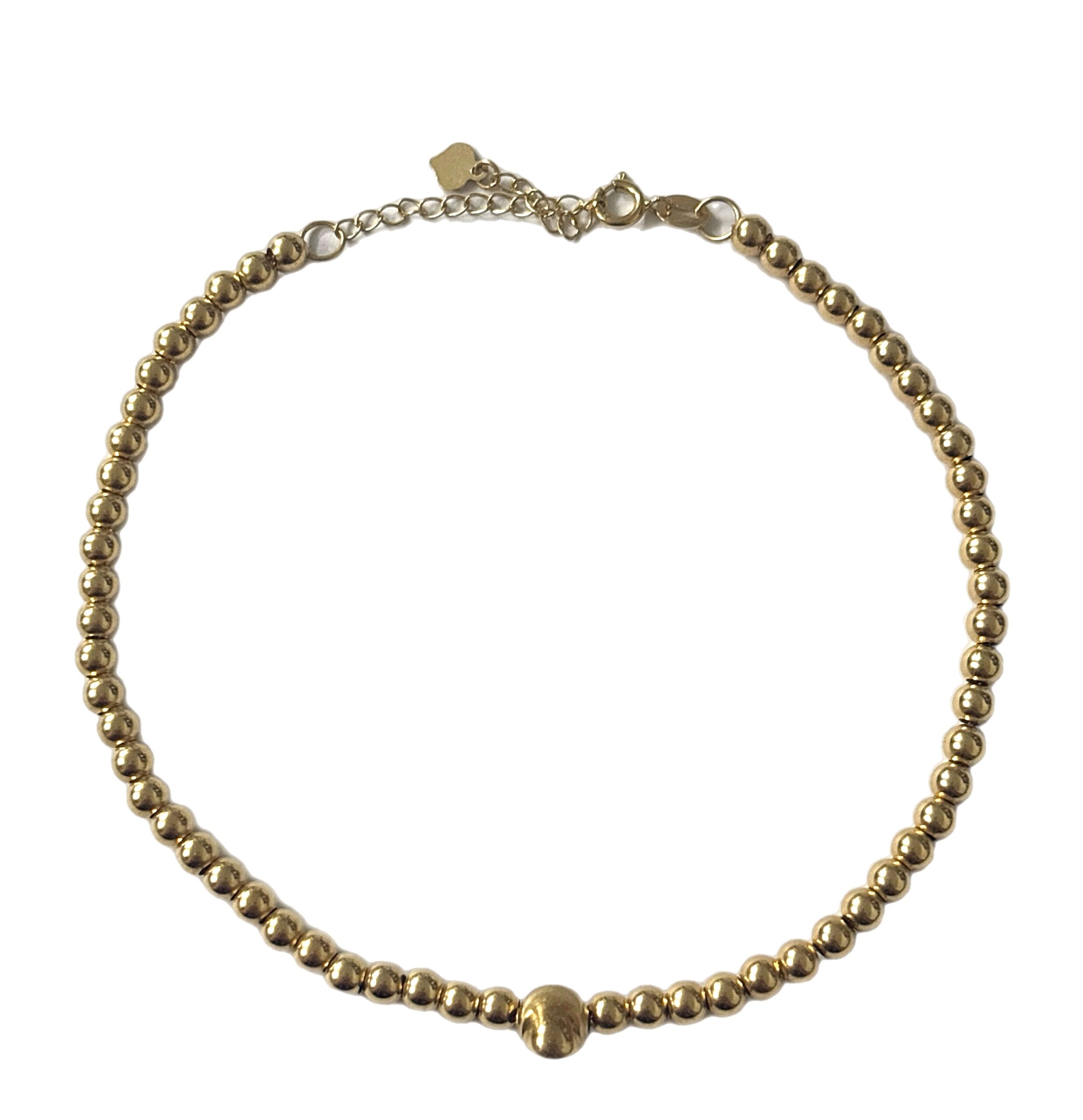 IMG_8147 Bracciale a sfera in oro 18kt con sfera grande centrale - immagine 1