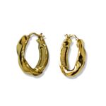 Orecchini a cerchio lisci elettroformati in oro 18kt