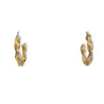 Orecchini a Cerchio , Modello Torchon in oro 18kt - immagine 4