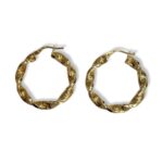 Orecchini a Cerchio , Modello Torchon in oro 18kt